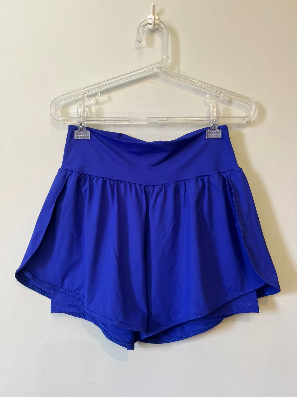 Short Duplo Feminino Beach Tennis Azul Royal