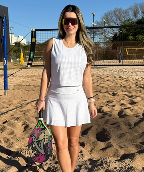 Conjunto Beach Tennis Godê Érica Branco