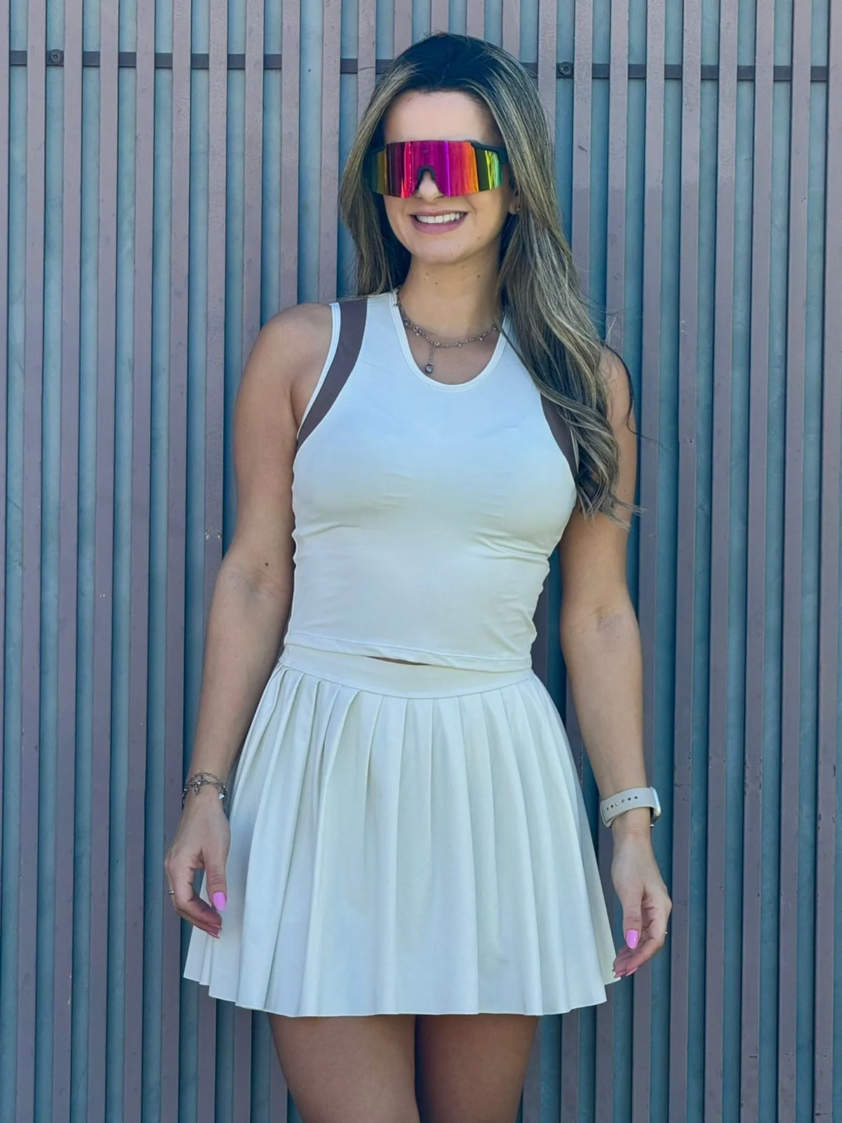 Conjunto pregueado Maya Off white