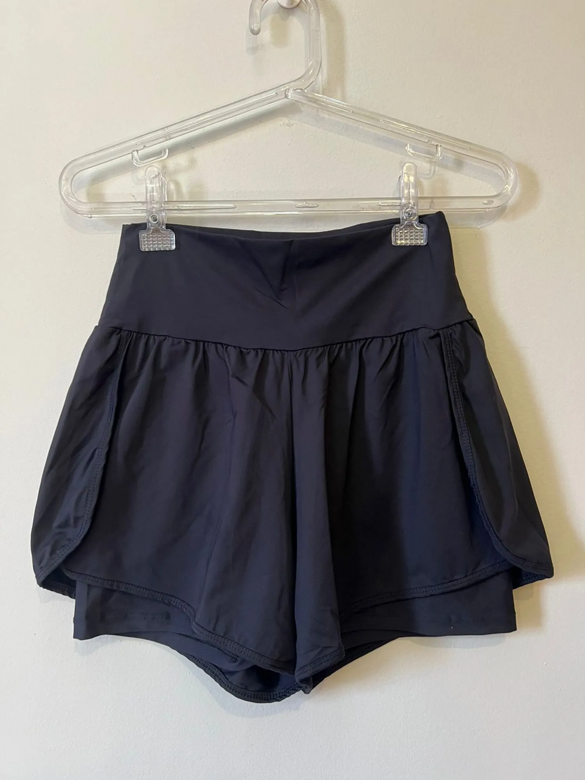 Short Duplo Feminino Beach Tennis Preto