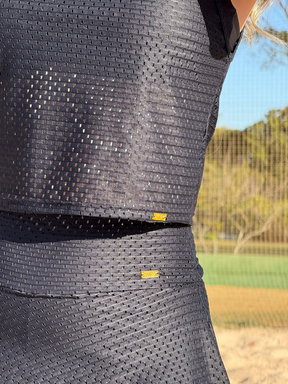 Conjunto Beach Tennis Godê Érica Preto