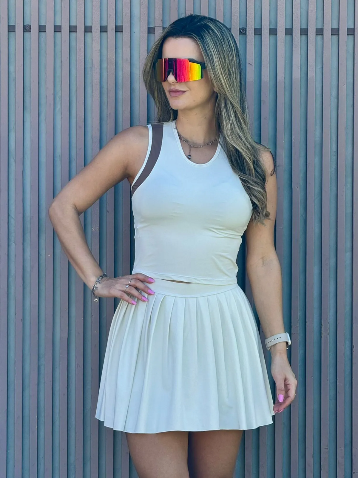 Conjunto pregueado Maya Off white