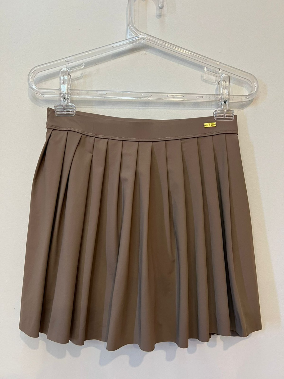 Short-Saia de Pregas Avulso Cáqui