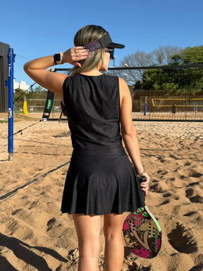 Conjunto Beach Tennis Godê Érica Preto